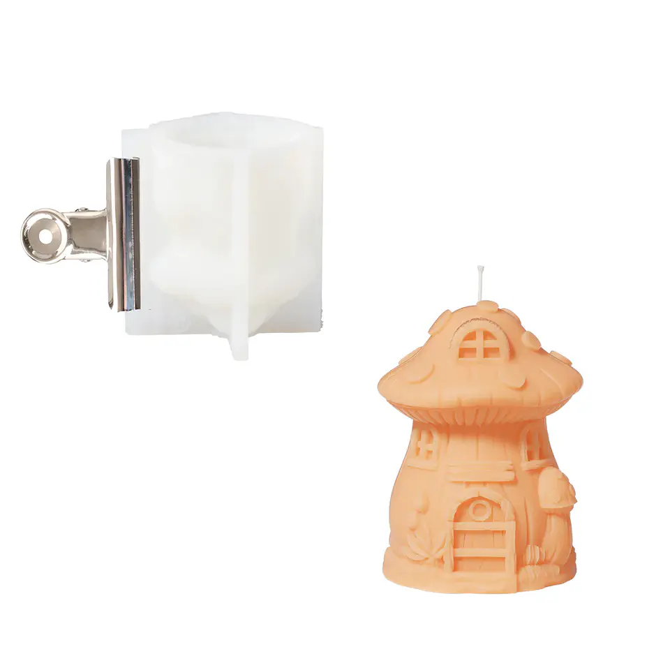 Molde Vela Casita de Hongo 6