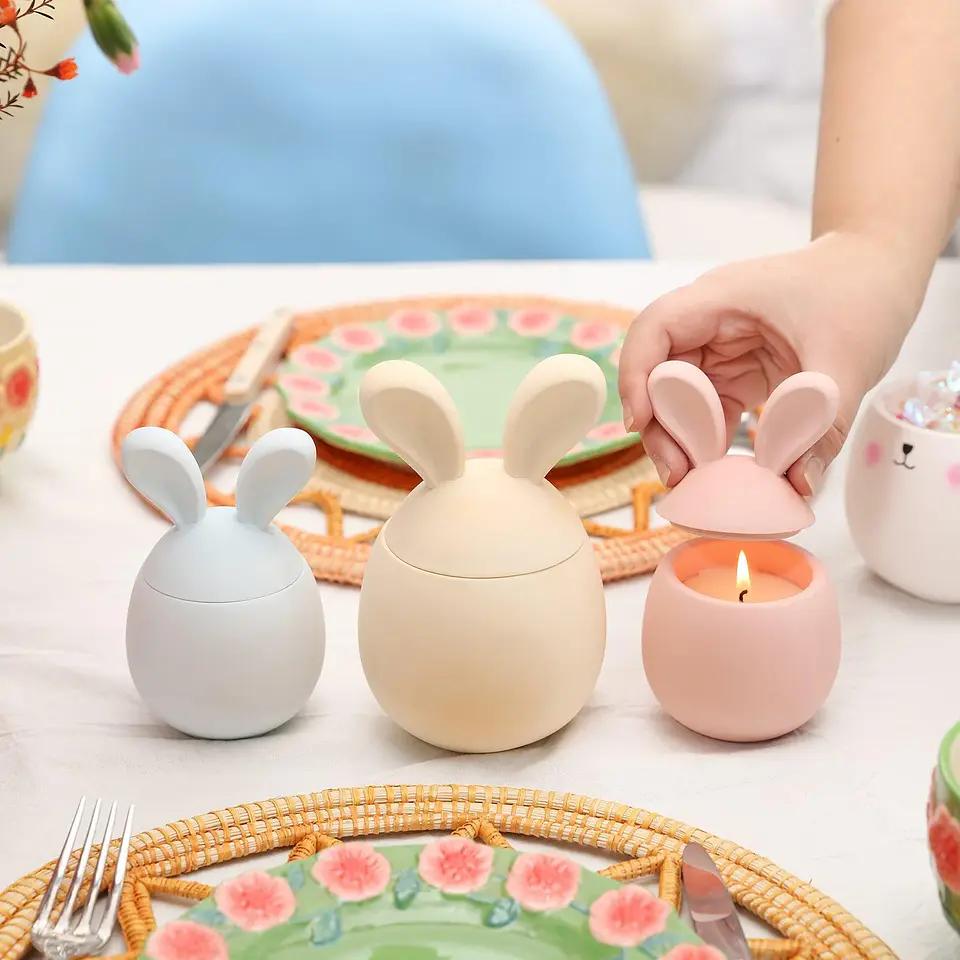 Molde Recipiente Huevo de Pascua con Orejas  4