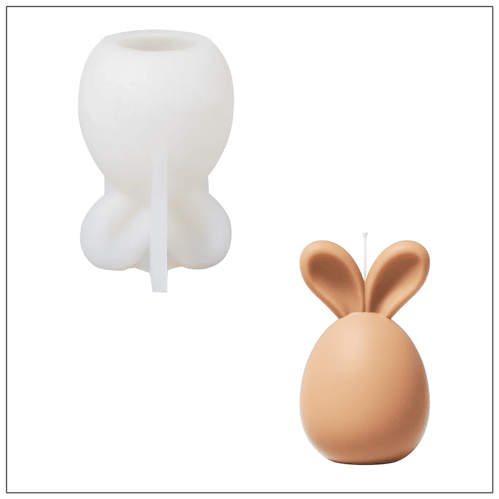 Molde Vela Huevo de Pascua Con Orejas 8