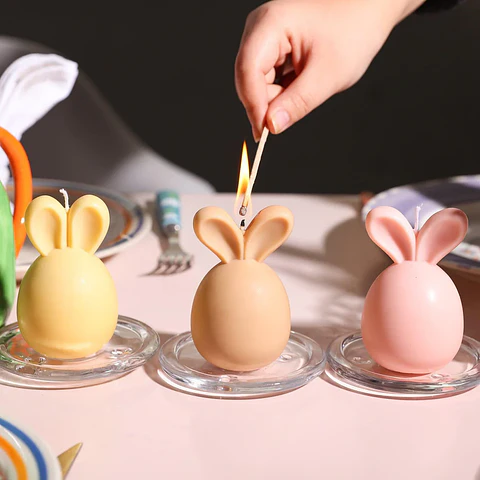 Molde Vela Huevo de Pascua Con Orejas