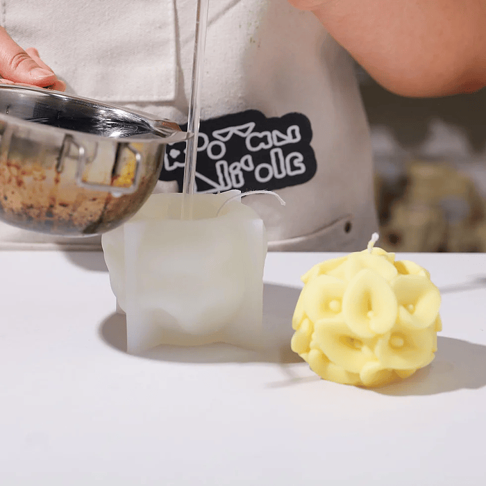 Molde Vela Orbes Florales 8