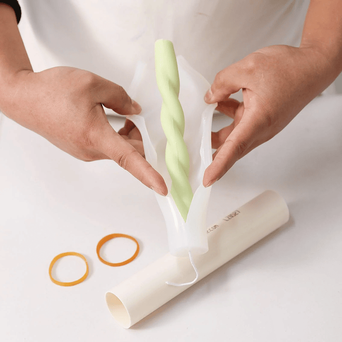 Molde Vela Cónica Espiral Trenzado 4