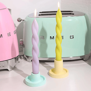 Molde Vela Cónica Espiral Trenzado