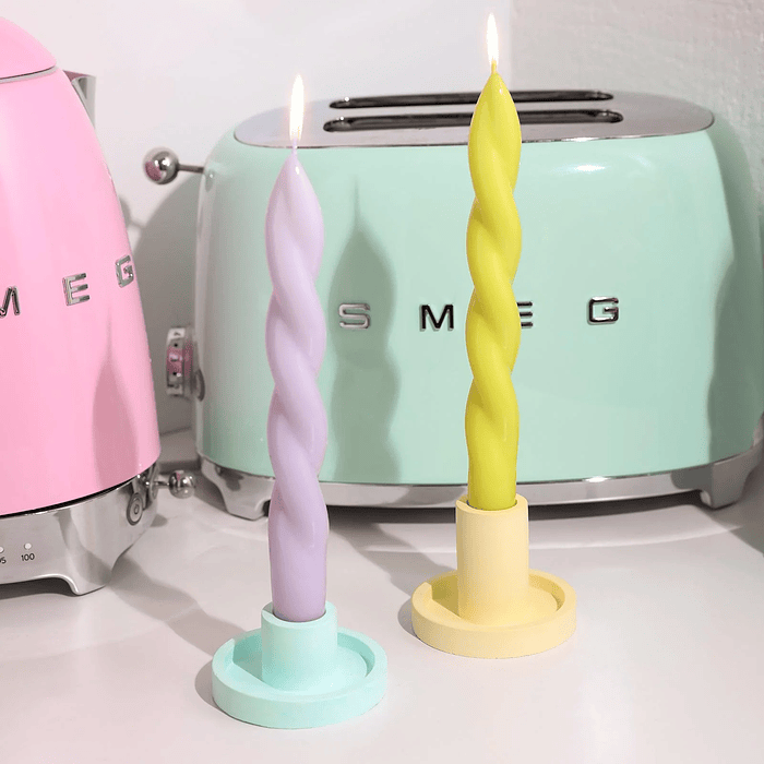 Molde Vela Cónica Espiral Trenzado 2