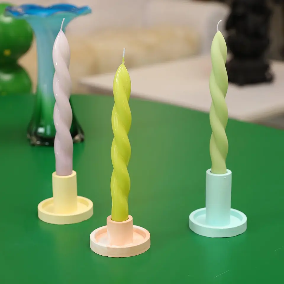 Molde Vela Cónica Espiral Trenzado 6