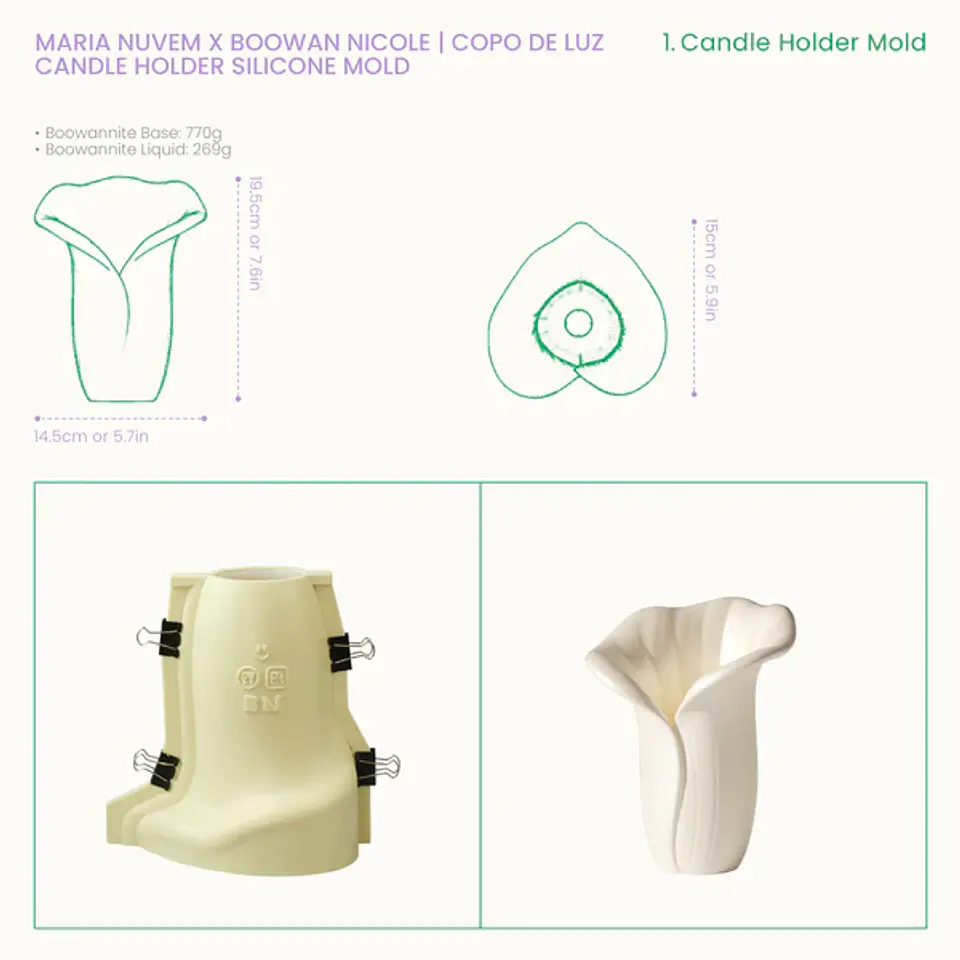 Molde Recipiente Luz de Cala 7