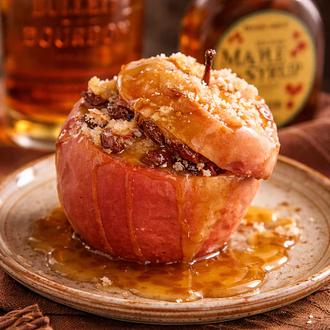 Manzanas al Maple y Bourbon