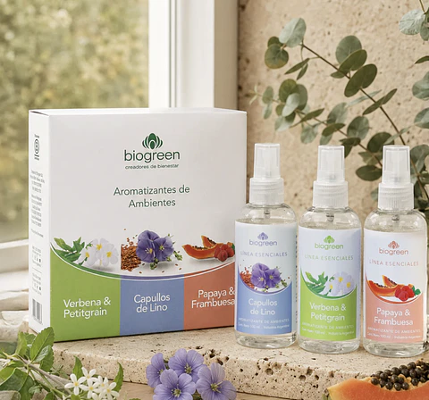 Aromatizantes Esenciales - Papaya Frambuesa & Verbena Petitgrain & Capullo de Lino