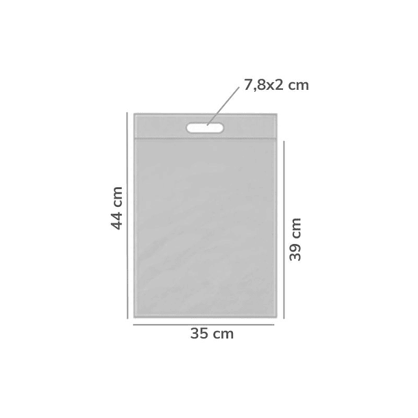 Bolsa plana 35x44cm Verde Pistacho - Caja de 500 unidades 3