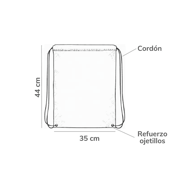 Morral 35x44cm Azul - Caja de 200 unidades 3