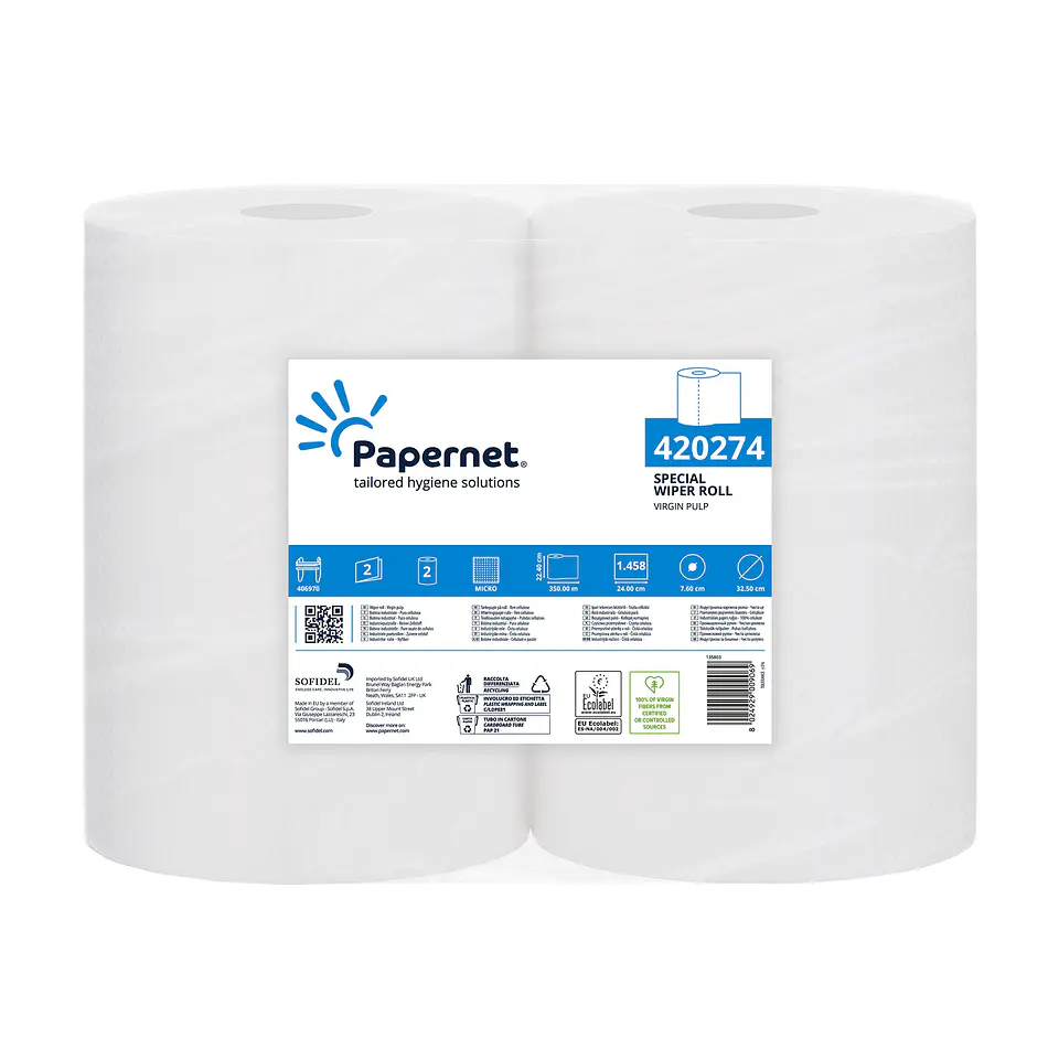 Rolo Papel Industrial 350 Metros PAPERNET 1