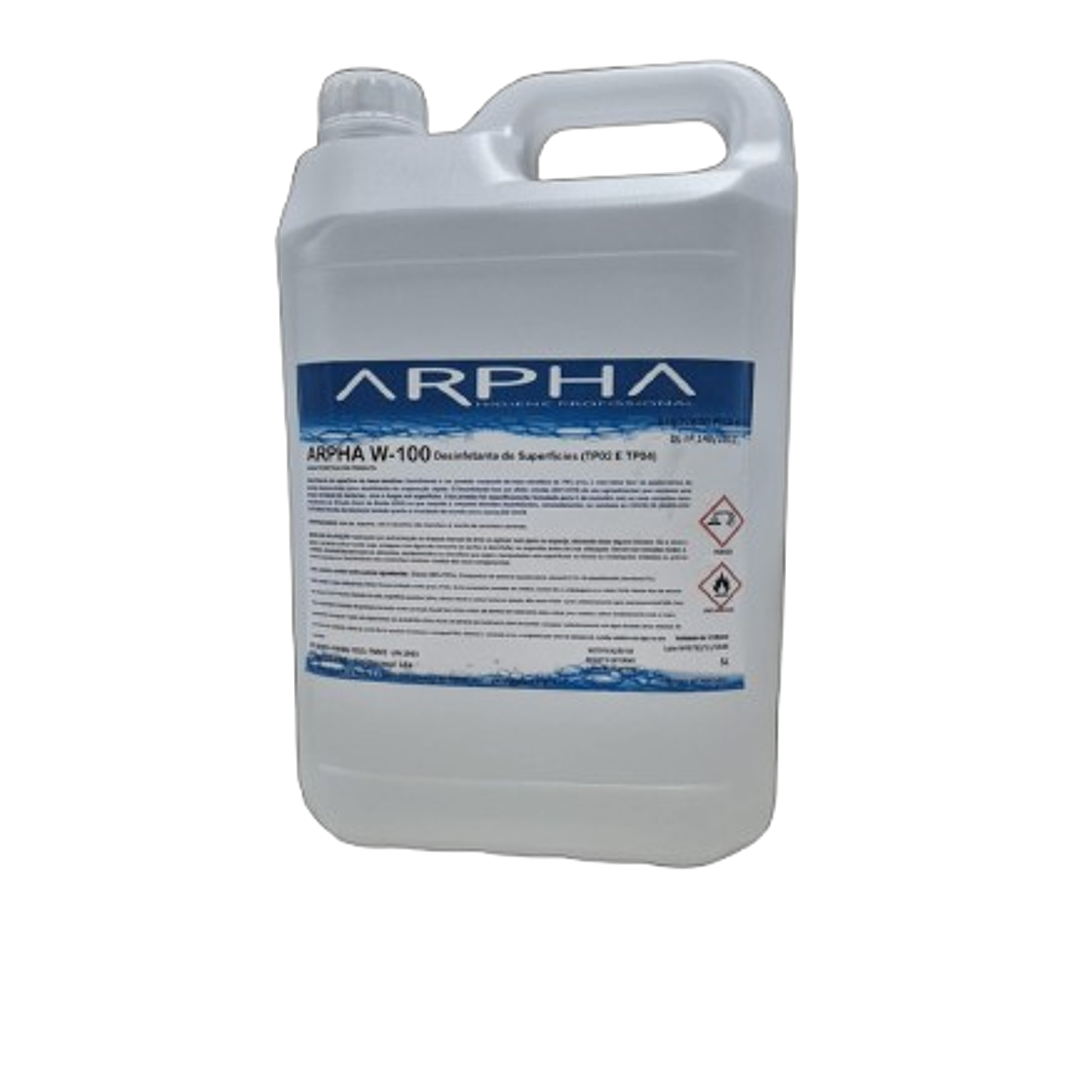 Desinfetante Superficies C/ alcool ARPHA W-100 - 5Lt 1