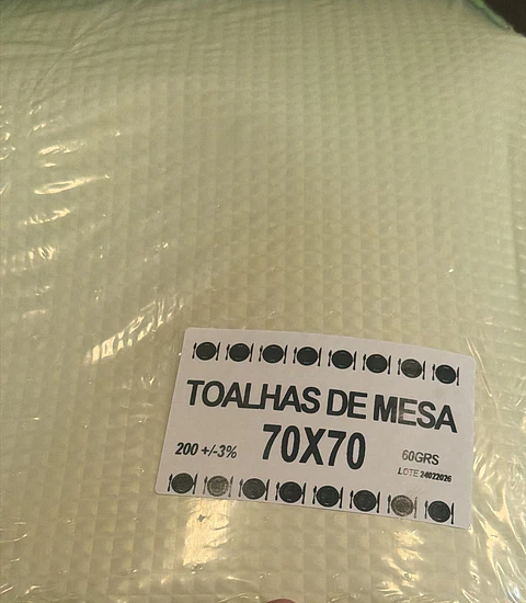 Toalhas de mesa 70x70 brilhante 60gr