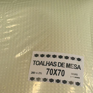 Toalhas de mesa 70x70 brilhante 60gr