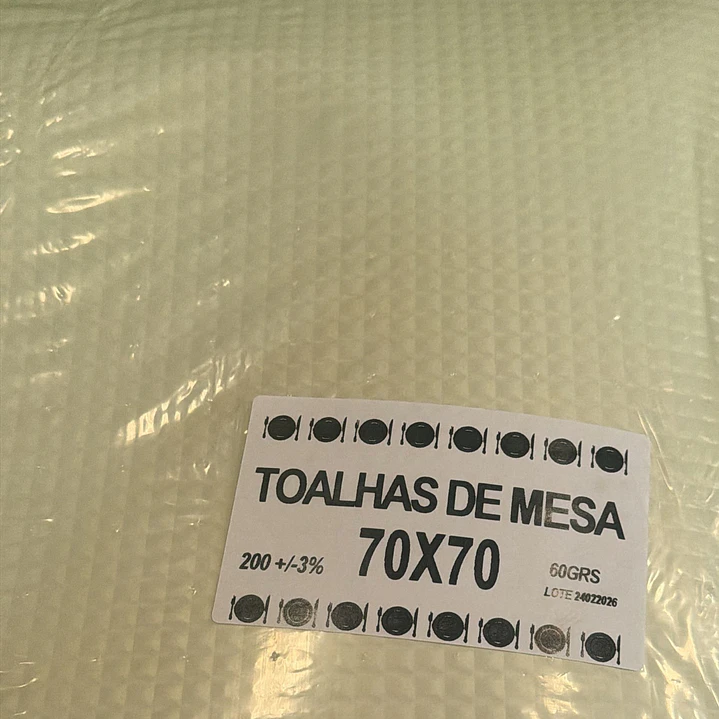 Toalhas de mesa 70x70 brilhante 60gr 1