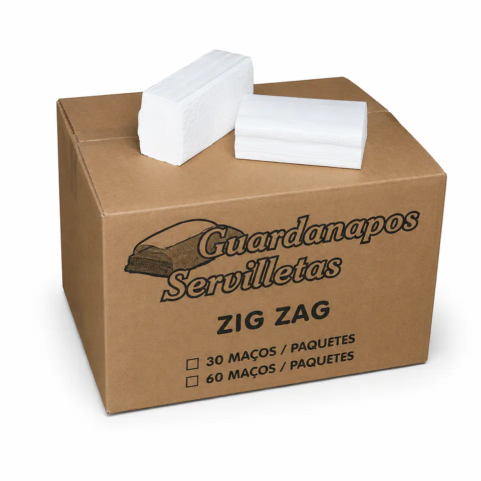 Guardanapo branco ZIG ZAG 1