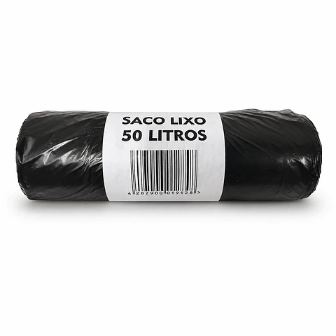 Saco do Lixo 50 Litros - Rolo 10 Unidades