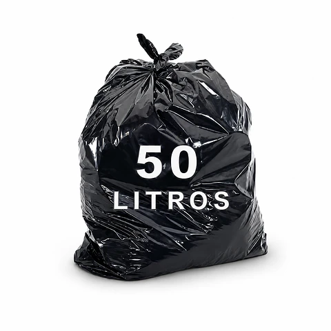 Saco do Lixo 50 Litros - Rolo 10 Unidades