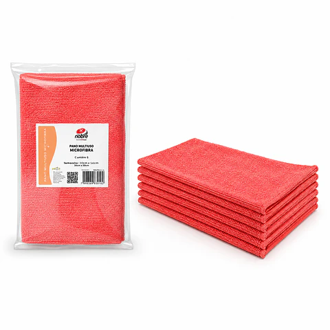 Pano Microfibra Vermelho 
