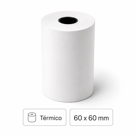 Rolo de Papel Termico 60x60x11 - Pack de 10 un.