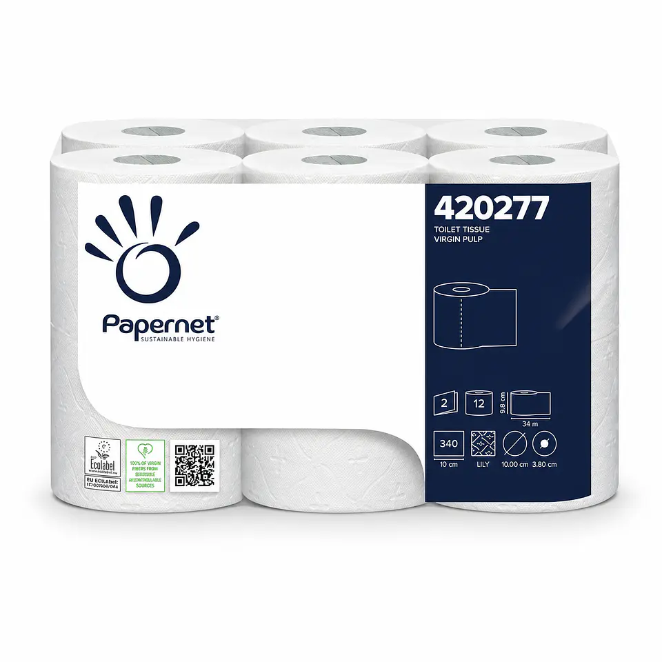Papel Higiénico Doméstico Extra Large  34 MT (8x12) - 96 Rolos PAPERNET 1