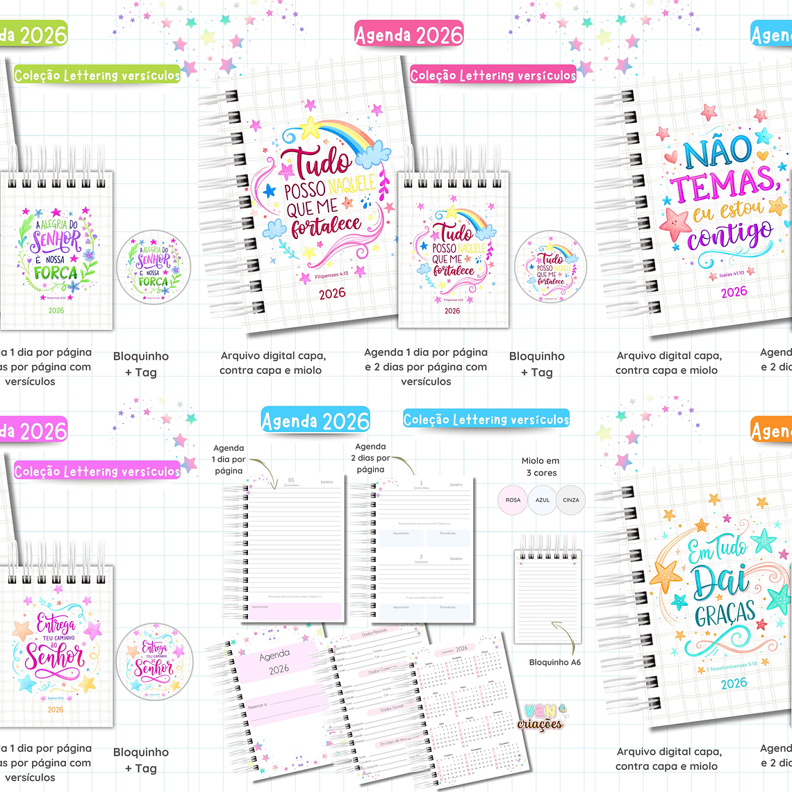 Arquivo Agenda Lettering Versículos 2026 - VAN 1