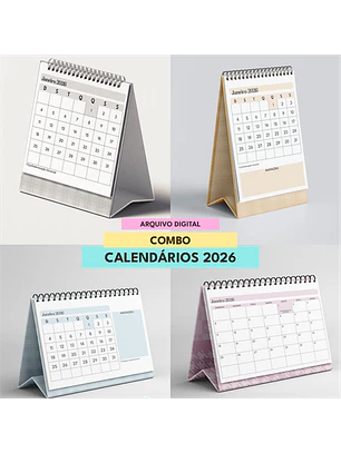 Arquivo Combo Calendários de Mesa 2026 - MASCUTE