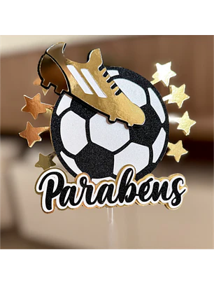 Arquivo Topo de Bolo Parabéns Futebol