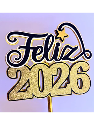 Arquivo Topo de Bolo Ano Novo 2026