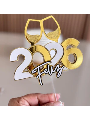 Arquivo Topo de Bolo Ano Novo 2026