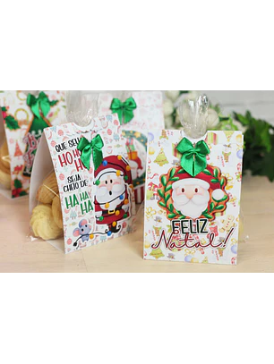Arquivo Cinta tag de embalagem para doces Natal