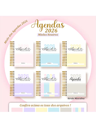 Arquivo Agendas 2026 - Miolo Neutro Datado 1DPP