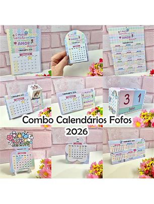 Arquivo Combo Calendários Fofos 2026