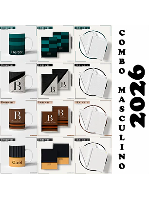 Arquivo Combo Kit Agendas Masculinas 2026