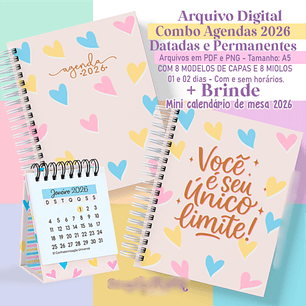 Arquivo Combo Agendas Colorful 2026