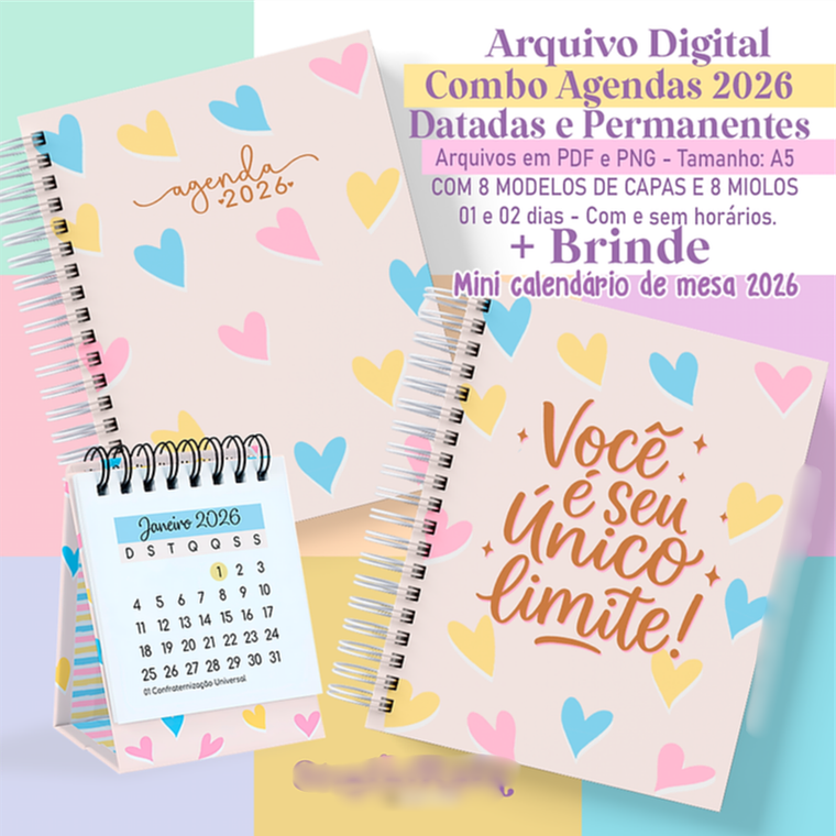 Arquivo Combo Agendas Colorful 2026 1