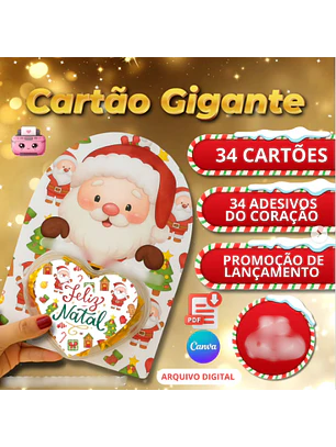 Arquivo Cartão Gigante Ntal - 34 modelos 