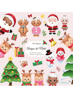 Kit Digital Amigos do Natal