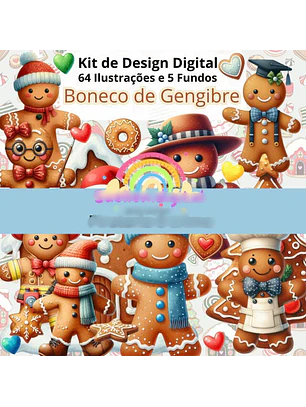 Kit Digital Boneco de Gengibre