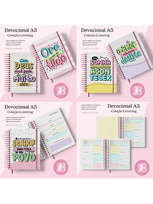 Arquivo Devocional Feminino Lettering A5