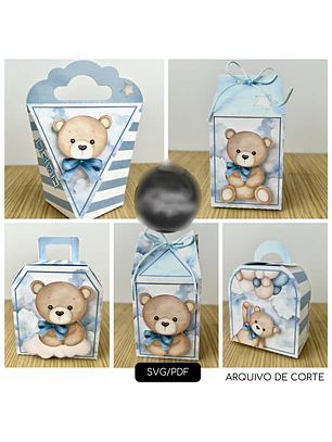 Arquivo De Corte Chá De Bebê Ursinho Azul 