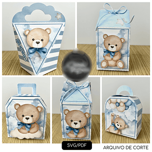 Arquivo De Corte Chá De Bebê Ursinho Azul 