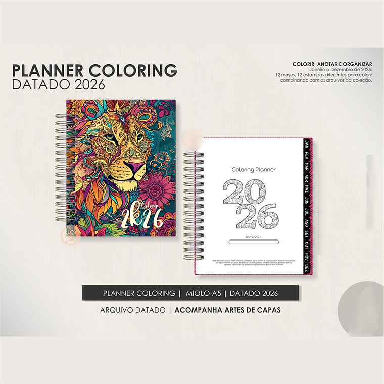 Arquivo Combo Coloring / Datados e Permanentes 2026 10