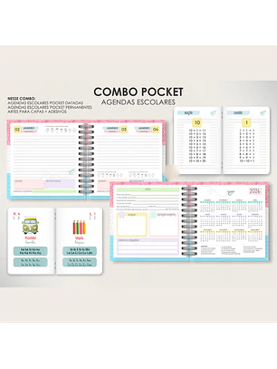 Arquivo Combo Agendas Escolares 2026 - Pocket 