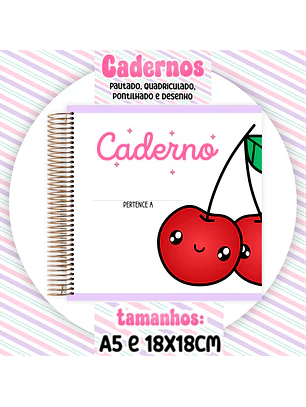 Arquivo Cadernos A5 e 18x18 