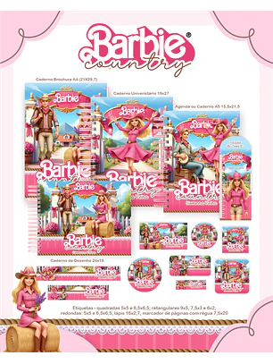 Arquivo Escolar Barbie Country