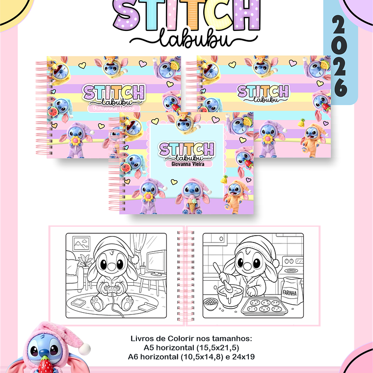Arquivo Escolar Stitch Labubu 4