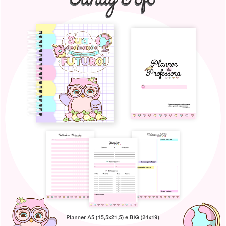 Pack Professores Candy Fofo 2026 2