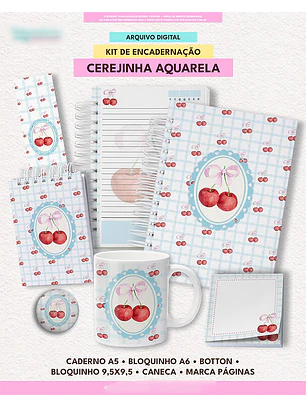 Arquivo Kit Cerejinha Aquarela 