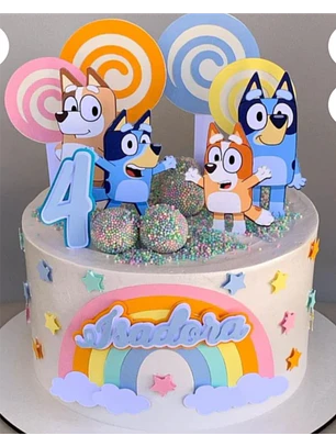 Arquivo Topo de Bolo Bluey e Bingo